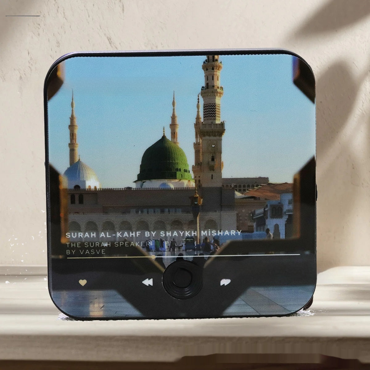 Magnetizing Your Heart with the Words of Allah 📿

The Quran Magnet: A Stylish Fridge Magnet and Surah Player in One

Key Features:

🎙️ Built-In Surah Player

🧲 Magnetic Design

📦 Compact & Portable

🎁 Perfect Gift

Includes USB C cable for re-chargin
