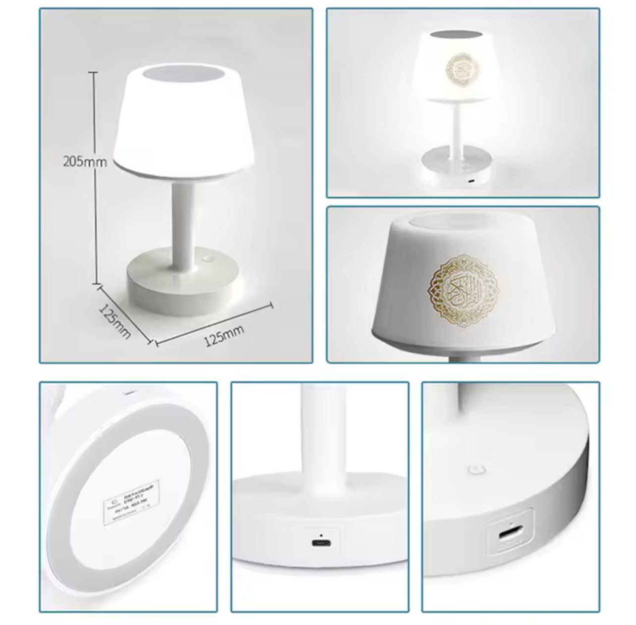 Bluetooth Islamic Muslim Gift Quran Speaker Azan Ali Madina Colorful Night Light  Touch Table Lamp Quran Player