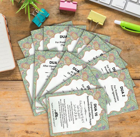51pcs Islamic Dua Cards,Daily Islamic Prayer Cards, Islamic Duas For Ramadan & Eid Mubarak Blessings, Perfect For Self-Practice, Religious Gifts For Muslims
